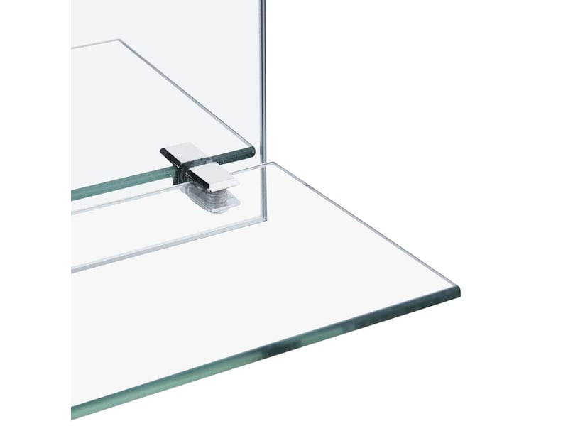  Miroir mural avec étagère 30x30 cm verre trempé cf62810  - Conforama D