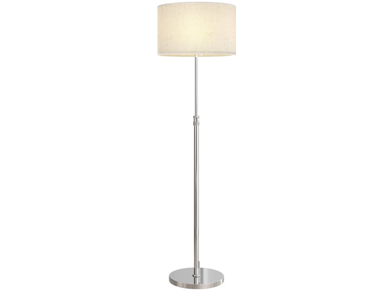  Lampadaire pour salon avec télécommande, hauteur réglable de 133 à 168 cm, argent  - Conforama A