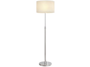 Lampadaire pour salon avec télécommande, hauteur réglable de 133 à 168 cm, argent