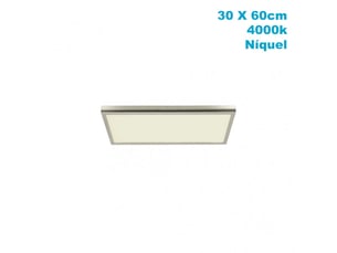 Panneau led en saillie fabrilamp tivoli 36 w 3060 lm 4000 k nickel 2,5 x 30 x 60 cm