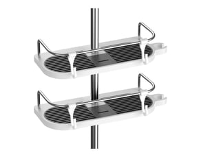 Pièces étagère douche sans perçage pour barre 18-25mm | porte shampoing installation sans perçage taille universelle barres rondes de 18