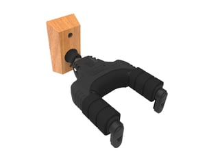 Crochets muraux support mural pour guitare à verrouillage automatique gh-110w, base en bois d'acajou pour guitare acoustique, folk, classique, électrique, basse, noir