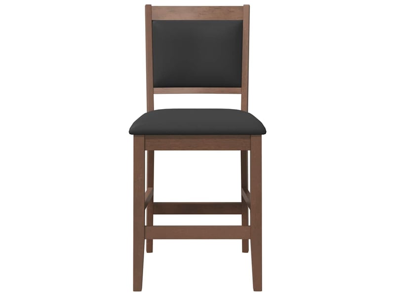  Lot de 2 tabouret de bar avec coussins en bois massif marron et caoutchouc shl84219  - Conforama E