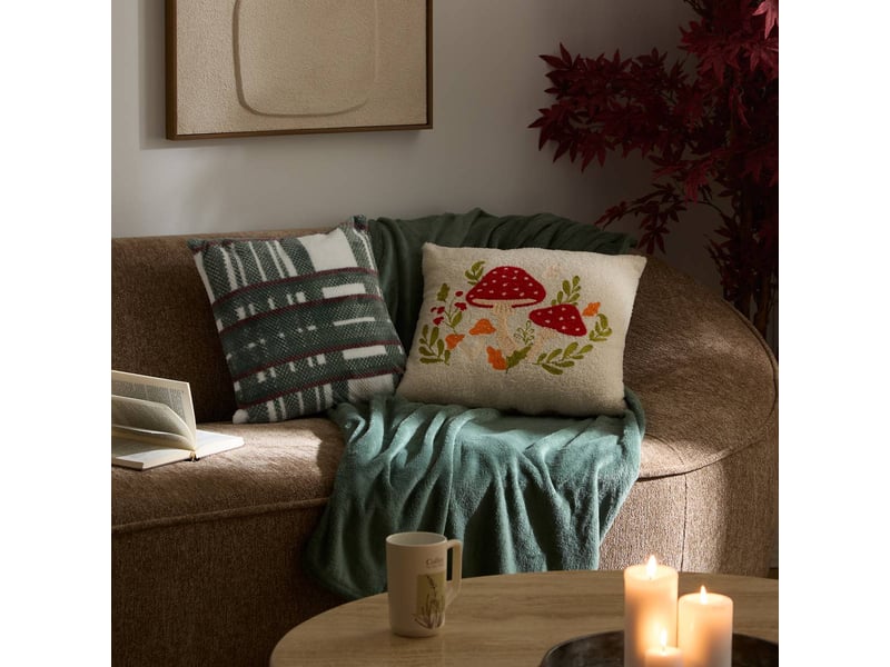  Coussin automne carré 45x45cm blanc AUTOMNE - Conforama B