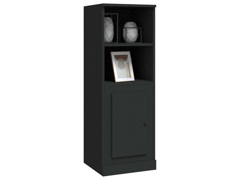  Buffet haut - bahut - meuble de rangement noir 36x35,5x103,5 cm bois d'ingénierie  - Conforama D