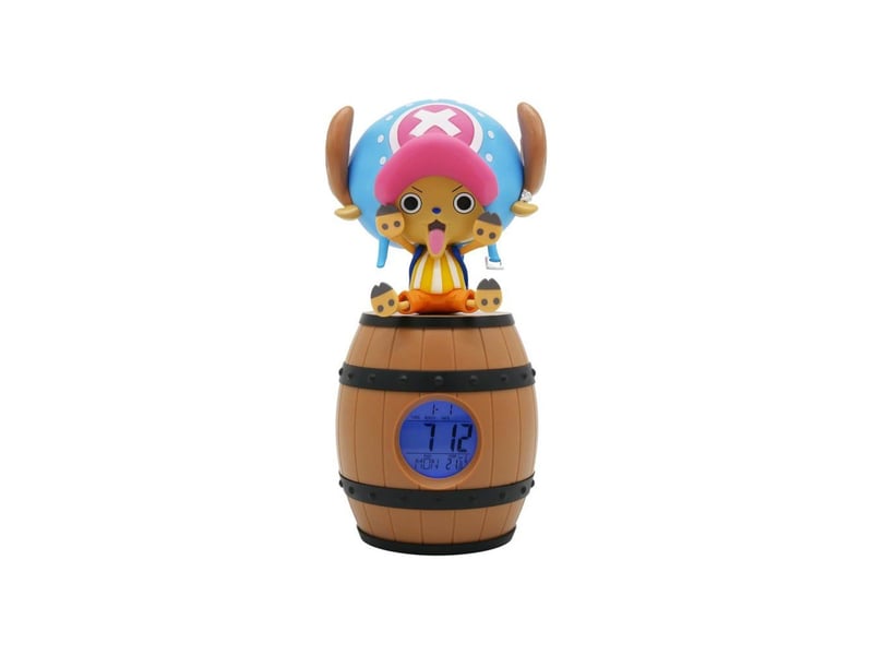  Reveil figurine lumineuse led one piece style baril avec ecran retroeclairage 17 cm alarme programmable AACGY05606 - Conforama E