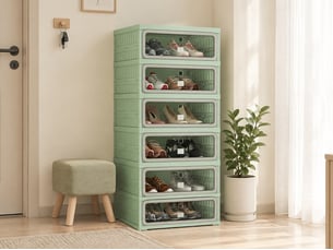Meuble à chaussures 12 paire(s)  <strong>MIOOSUT</strong>  <strong></strong> coloris vert