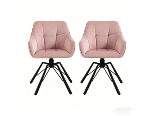 Chaises élégantes – ensemble de 2 chaises, chambre et dressing, cuisine, pivotantes, dossier doux, salle à manger