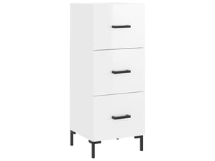 Buffet - bahut - meuble de rangement blanc brillant 34,5x34x90 cm bois d'ingénierie
