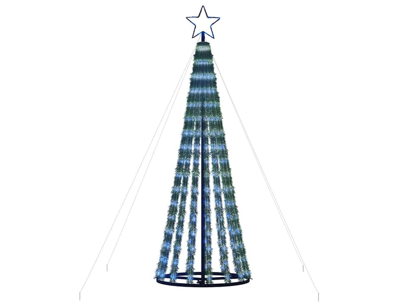  Sapin de noël - arbre de noël à led 275 led bleu 180 cm  - Conforama D