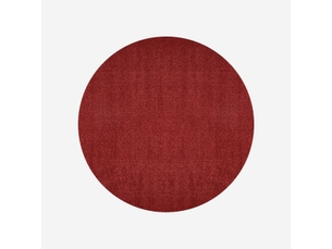Tapis moderne frisée rouge intense rond milano ros101