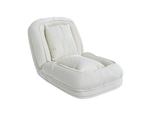 Fauteuil fixe <strong>HAVRYA</strong> <strong></strong> Tissu blanc vendu A l'unité