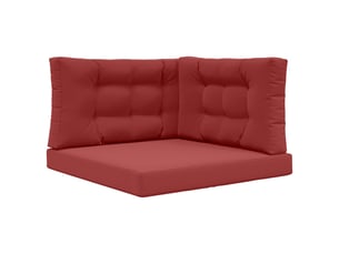 Coussin de canapé d'extérieur, coussin de chaise polyester bordeaux 80 x 80 cm cf54053