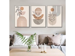 Lot de 3 impressions murales – art sur toile – affiches décoratives abstraites – 40 x 60 cm (sans cadre) – style bohème