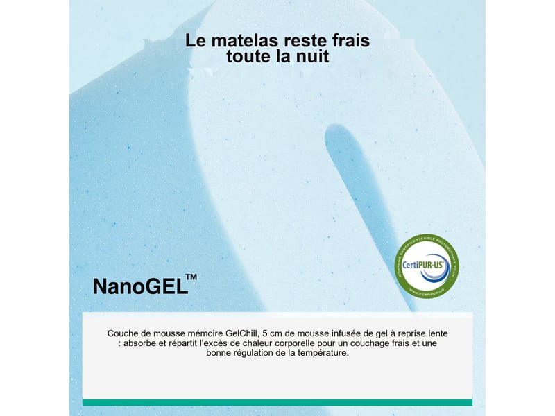  Novilla matelas en ressorts 90 x 200 cm, épaisseur 25 cm, réversible, 7 zones, tissu oeko-tex  - Conforama C