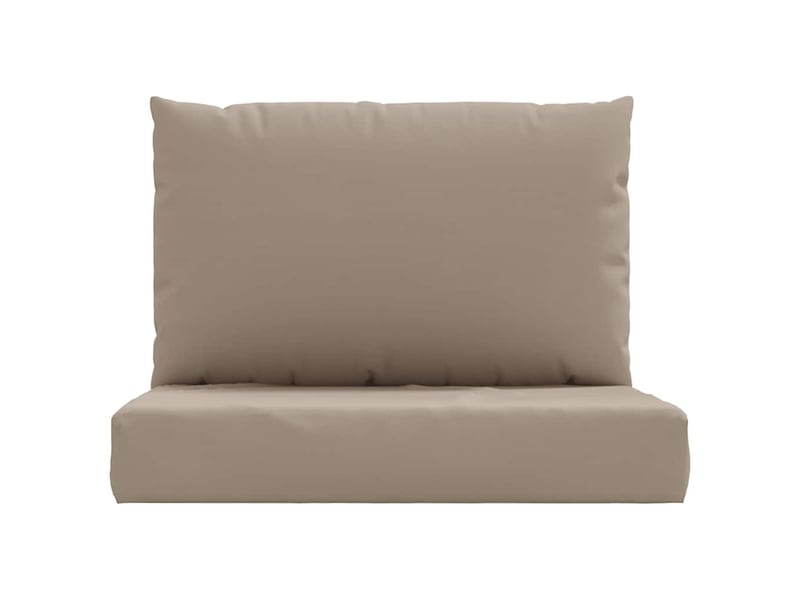  Lot de 2 coussins de palette, coussins de canapé taupe tissu oxford cf59626  - Conforama D