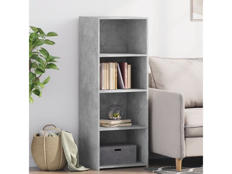  Buffet haut - bahut - meuble de rangement gris béton 45x41x124 cm bois d'ingénierie  - Conforama B