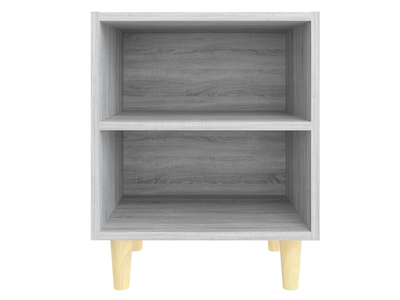  Table de chevet - cabinet de chevet - table de nuit avec pieds en bois sonoma gris 40x30x50 cm  - Conforama B
