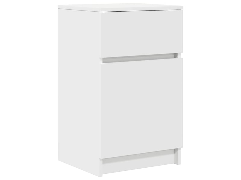  Table de chevet - cabinet de chevet - table de nuit blanc 39x35x65 cm bois d’ingénierie  - Conforama A