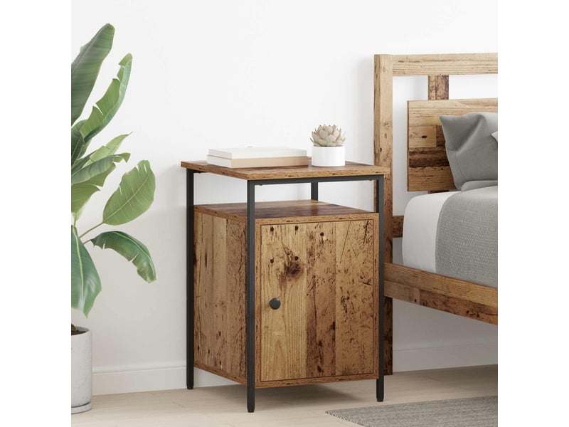 Table de chevet, table de nuit bois ancien 40 x 42 x 60cm bois d'ingénierie - Conforama B