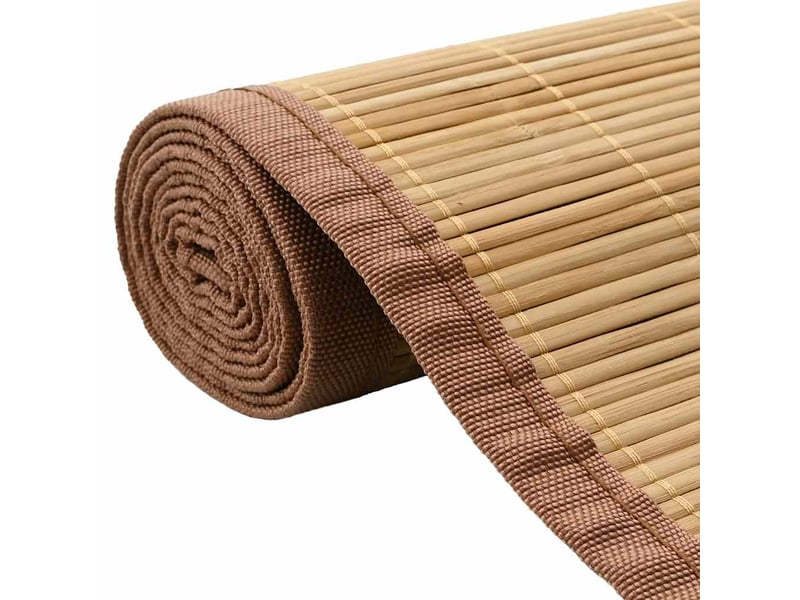 Tapis intérieur ; tapis de sol ; tapis en bambou 160x230 cm marron  - Conforama F