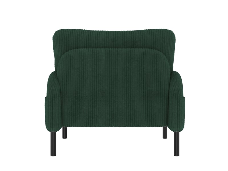  Fauteuil individuel en tissu velours côtelé avec repose-pieds, accoudoirs munis de poches latérales, structure métallique stable DUD2018 - Conforama E