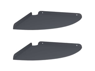 Lot de 2 étagères flottantes d'angle, étagères murales anthracite 30 x 30 x 2 cm cf41642