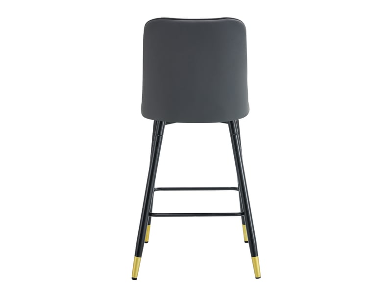  Lot de 2 tabourets de bar 100 cm – simili cuir blanc et gris foncé – piètement noir avec repose-pieds – coloris variés  - Conforama E