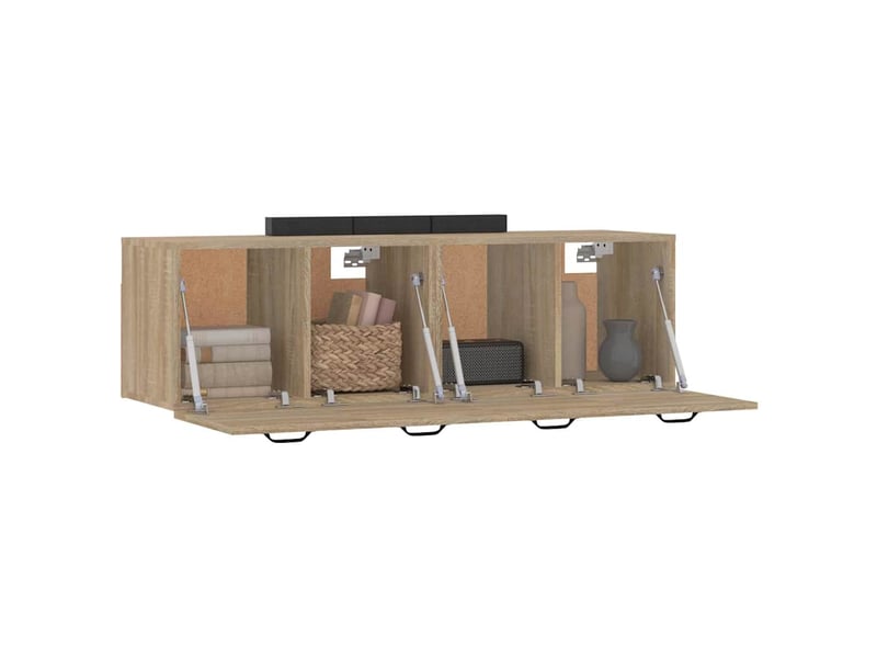  Armoires murales 2 pcs, meuble de rangement salon chêne sonoma 80x35x36,5 cm bois shl472  - Conforama D