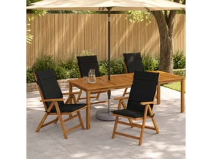 Lot de 6 coussins de chaise à dossier haut gemert noir cf59384