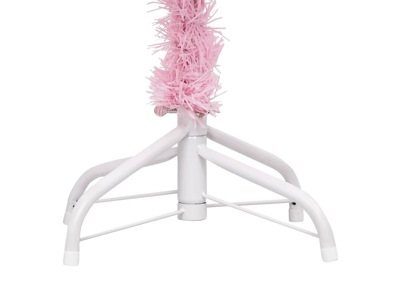  Sapin de noël, arbre de noël artificiel pré-éclairé et boules rose 180 cm pvc  - Conforama D