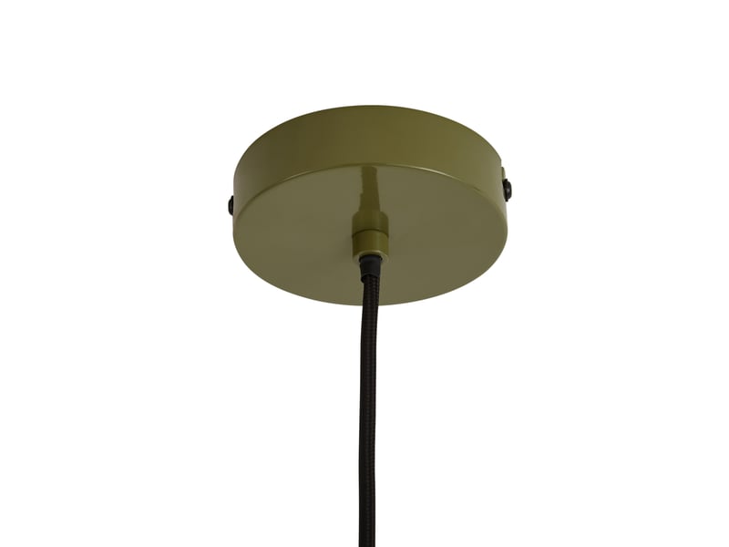  Suspension rétro verte avec abat-jour en métal 2 lumières - macaron  - Conforama E