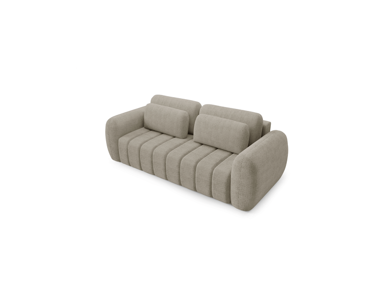  Canapé contii premium avec fonction de couchage couleur : quelle beige fonce  - Conforama D