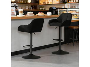 tabouret de bar assise réglable en hauteur <strong>HAUSS SPOLE</strong> - noir hauteur d'assise 63 cm vendu Par paire