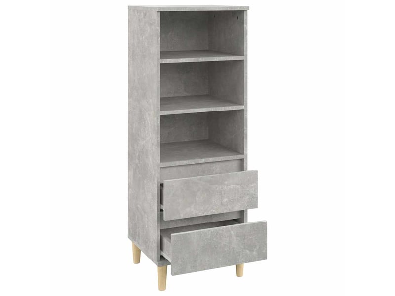  Buffet haut - bahut - meuble de rangement gris béton 40x36x110 cm bois d'ingénierie  - Conforama D