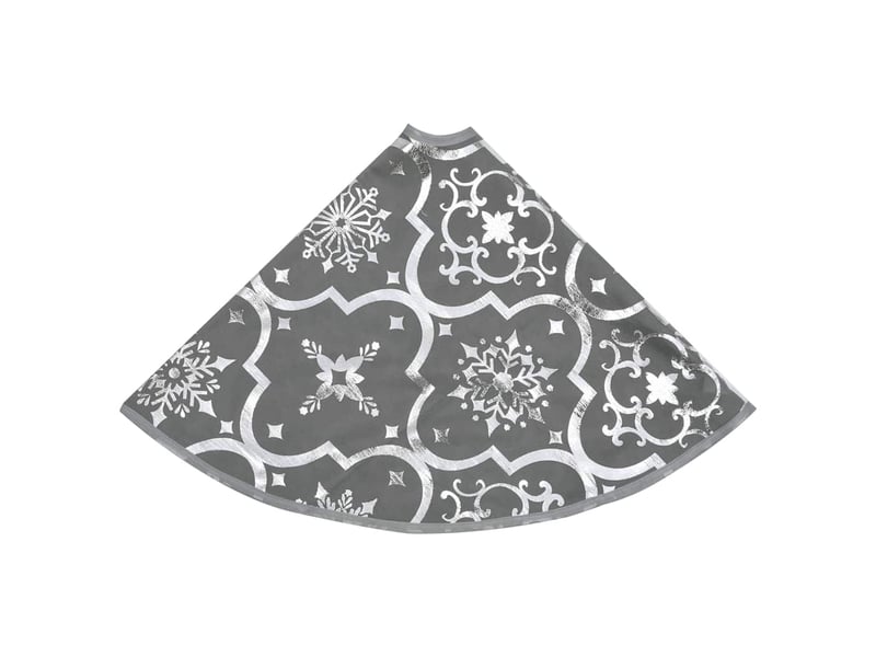  Jupe de sapin de noël de luxe avec chaussette gris 150 cm tissu  - Conforama E