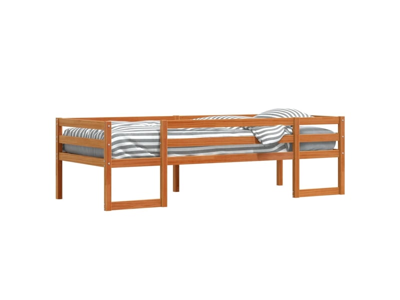  Cadre de lit pour enfants - lit jeune sans matelas  marron 90x190 cm  - Conforama D