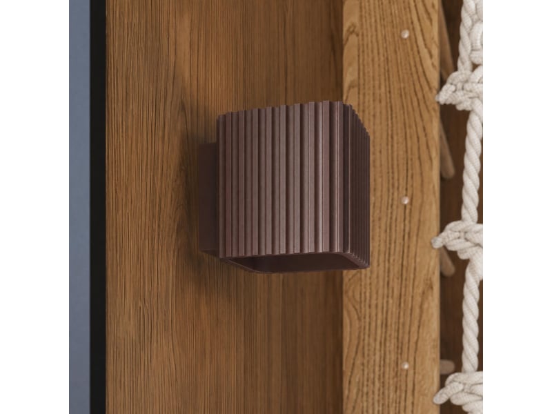 Plafonnier riff 2 brun gu10 aluminium moderne 12x20.5x10cm SL.3079 - Conforama D