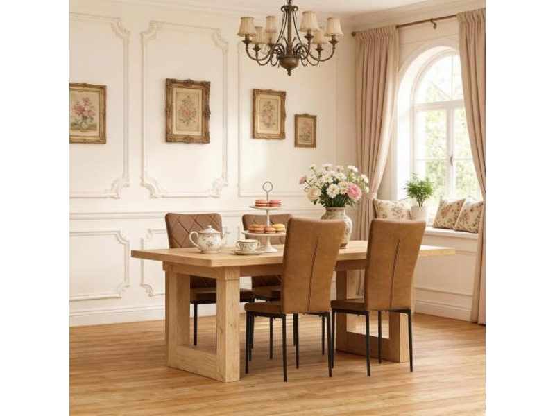  Chaises à haut dossier élégantes – salle d'attente, cuisine et salon – lot de 4 chaises de réception  - Conforama E