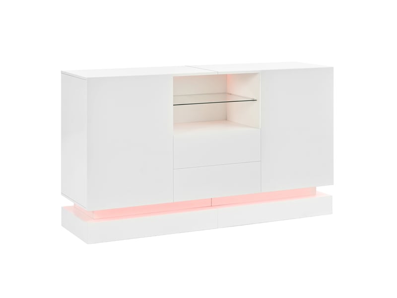 Buffet 140 cm avec rangement et éclairage led evryae  - Conforama A