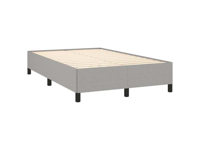  Lit double- lit adulte -  cadre de lit sans matelas gris clair 120x190 cm tissu  - Conforama B