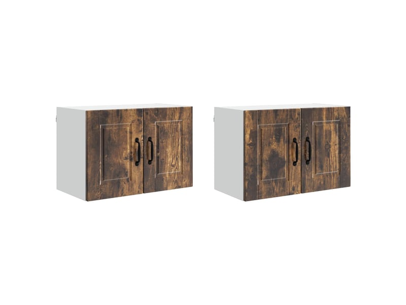Meuble mural de cuisine | armoire de cuisine 2 pcs chêne fumé bois d'ingénierie shl3288 - Conforama A