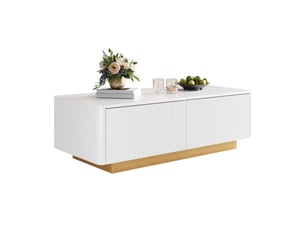 Table basse rectangulaire coloris bicolore HAUSS SPOLE - 50 cmx110 cm
