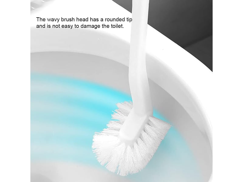  Brosse de toilette portable à long manche en plastique, brosses de nettoyage, décontamination puissante, accessoires de salle de bain  - Conforama B