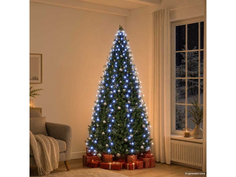  Guirlande lumineuse d'arbre de noël 250 led bleu 250 cm  - Conforama B