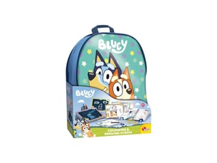 Sac a dos ecole dessin coloriage bluey kit avec feutres ardoises effacables stickers