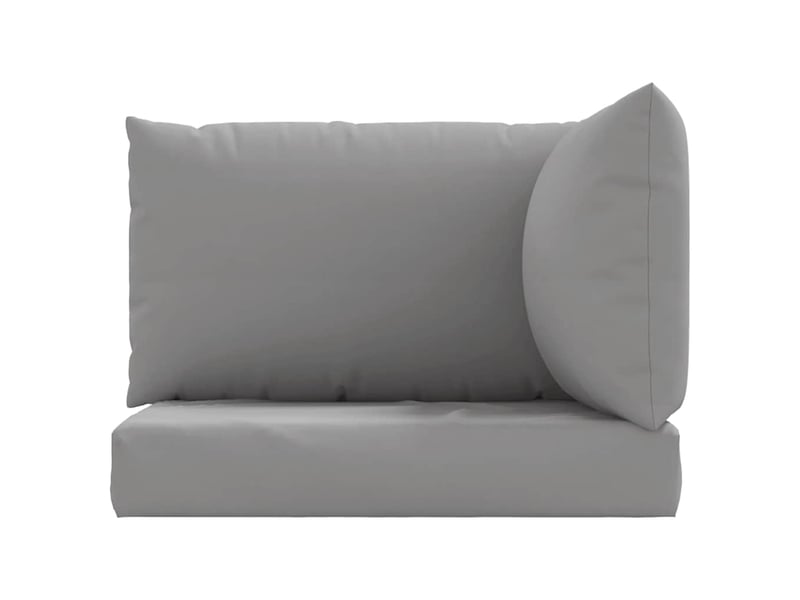  Lot de 3 coussins de palette, coussins de canapé gris tissu oxford cf59677  - Conforama D