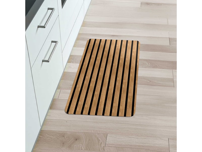  Tapis mousse effet bois lattae 45x75cm naturel  - Conforama B