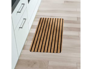 Tapis mousse effet bois lattae 45x75cm naturel