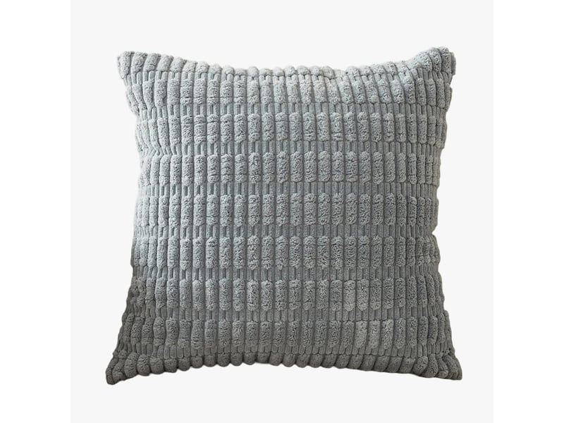  Coussin carré en tissu gris 43x43 cm  - Conforama A